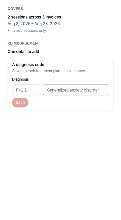 Example missing-diagnosis prompt. Enter the patient's documented diagnosis, not the placeholder shown.
